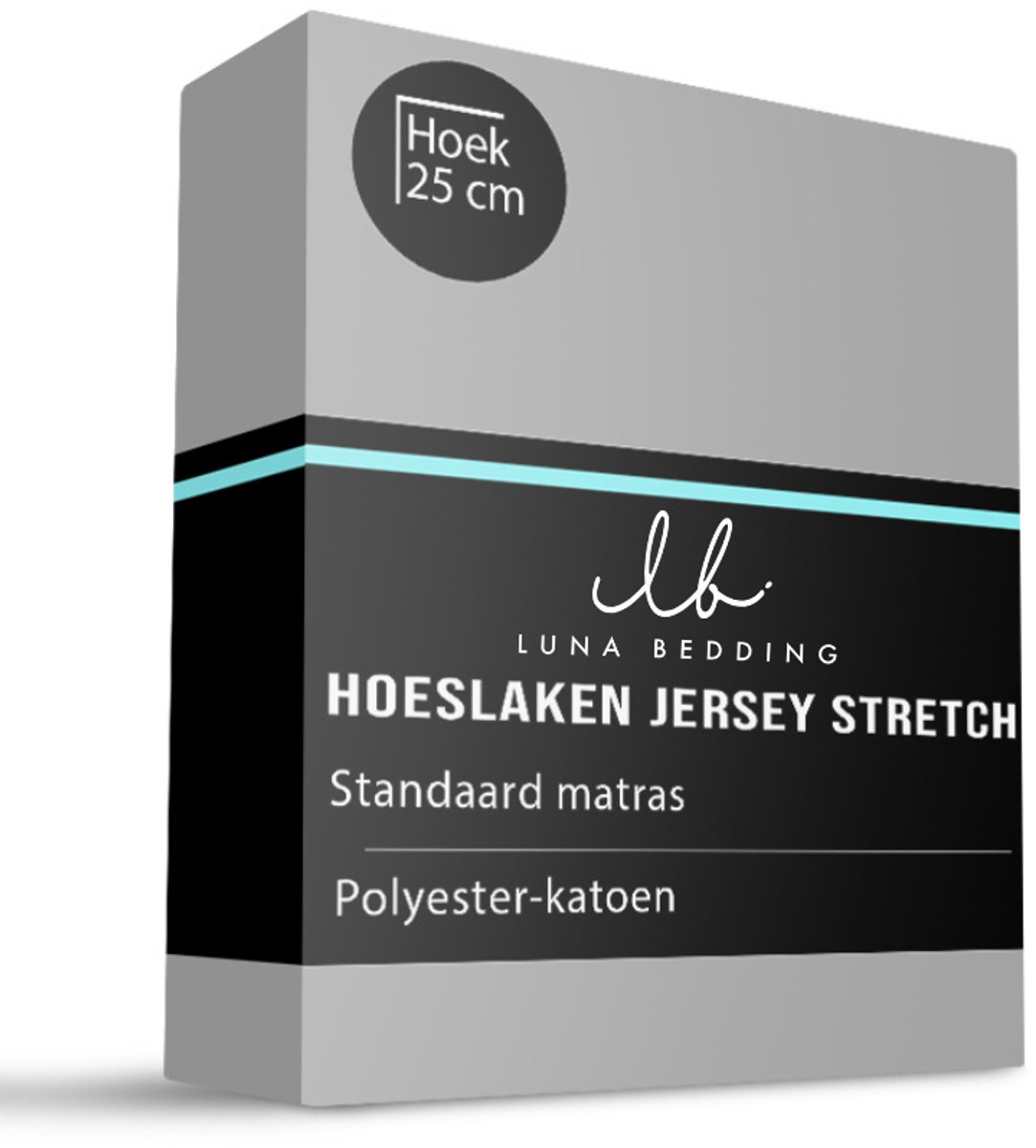 Dekbed-Discounter - Luna Bedding Hoeslaken 80/90 x 200 cm - Jersey - Geschikt voor matrassen tot 22 cm hoog - Wasbaar op 40 graden - Strijkvrij - Grijs