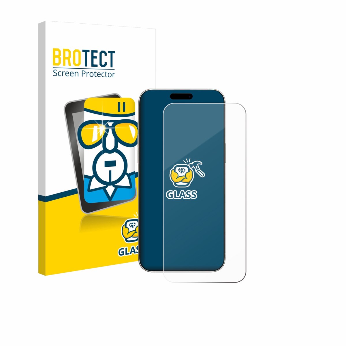 BROTECT - Glas Screenprotector voor Apple iPhone 16 Pro - Gehard Beschermglas 9H