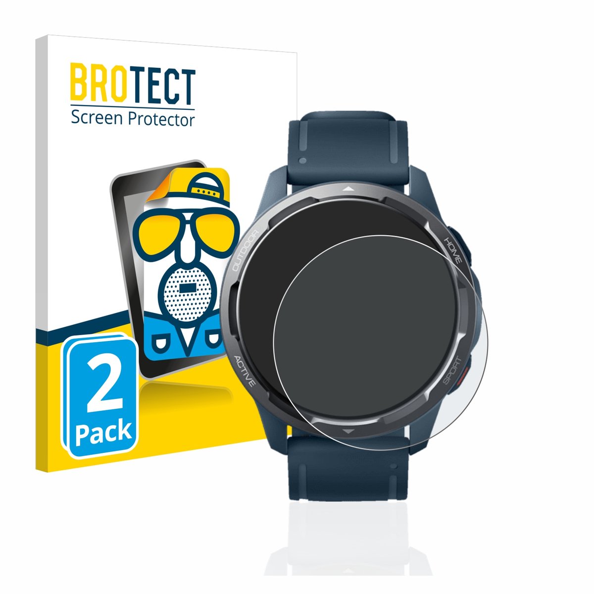 BROTECT - Screenprotector voor Xiaomi Watch S1 Active - Folie Beschermfolie matte 2 Stuks