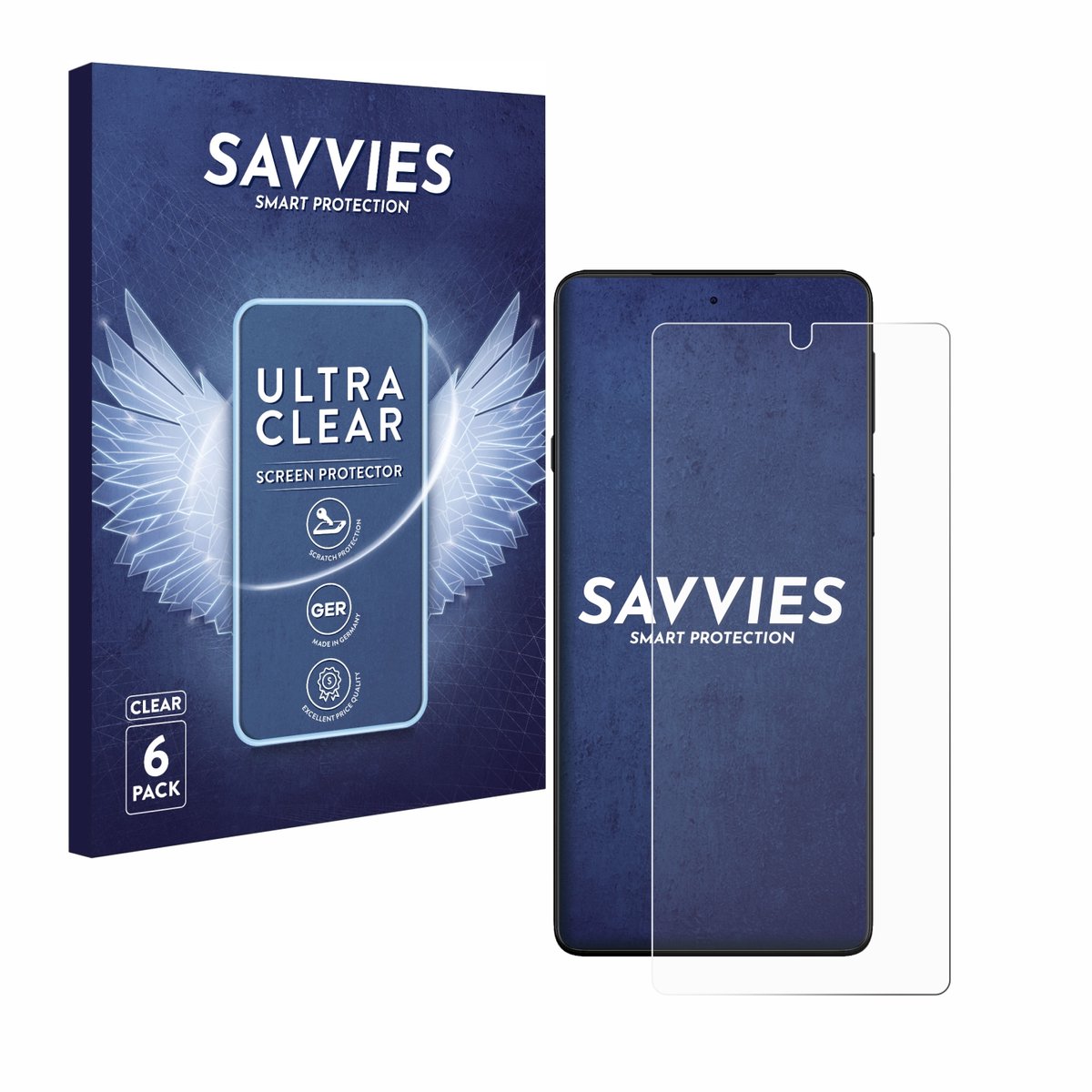 Savvies - Screenprotector voor Motorola Edge 20 - Folie Beschermfolie transparant 6 Stuks