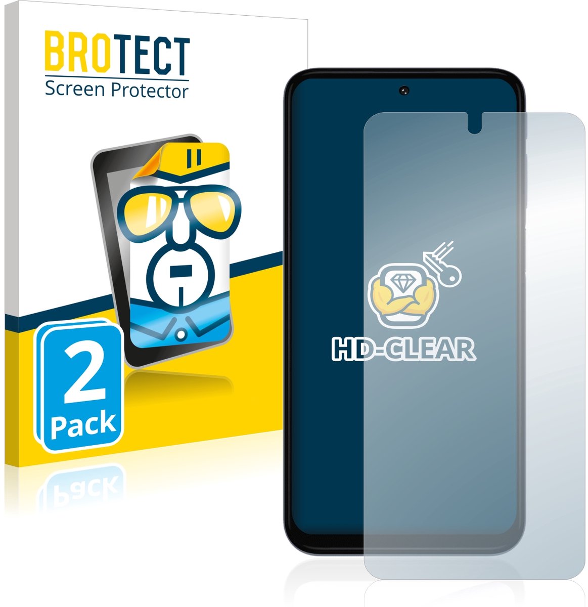 BROTECT - Screenprotector voor Motorola Moto G31 - Folie Beschermfolie transparant 2 Stuks