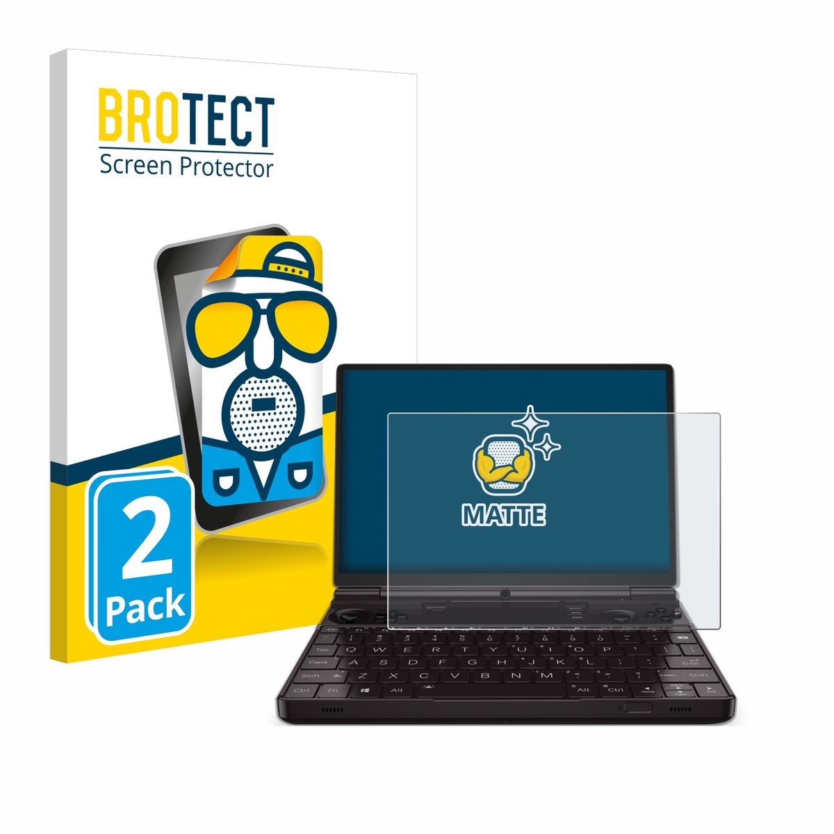 BROTECT - Screenprotector voor GPD Win Max 2 2023 - Folie Beschermfolie matte 2 Stuks