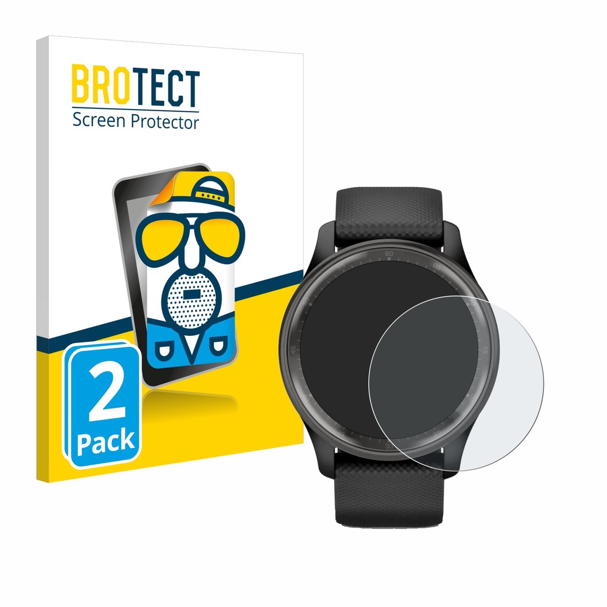 BROTECT - Screenprotector voor Garmin Vivomove Trend - Folie Beschermfolie matte 2 Stuks