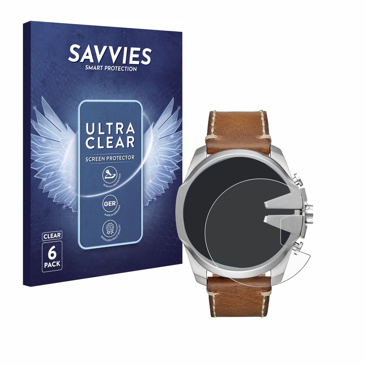 Savvies - Screenprotector voor Diesel Mega Chief - Folie Beschermfolie transparant 6 Stuks