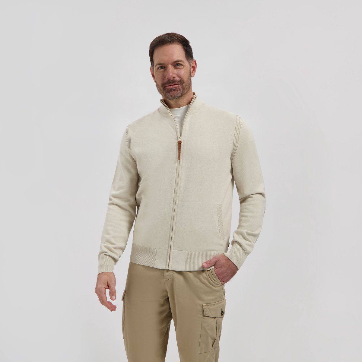 MGO Ethan Heren Outdoorvest Zand Creme
