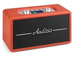 Retro radio - Audizio Tune60 - DAB radio met Bluetooth - Vintage look - DAB+ en FM - Kersen houtlook