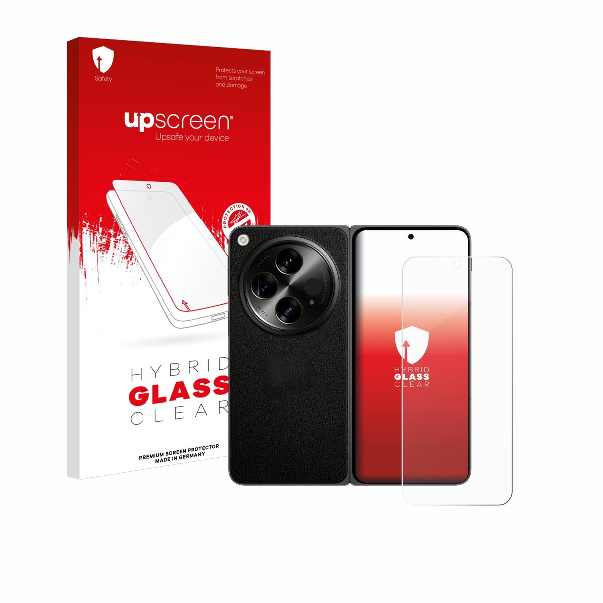upscreen - Screenprotector voor OnePlus Open (case-friendly) - Folie Beschermfolie Beschermglas transparant