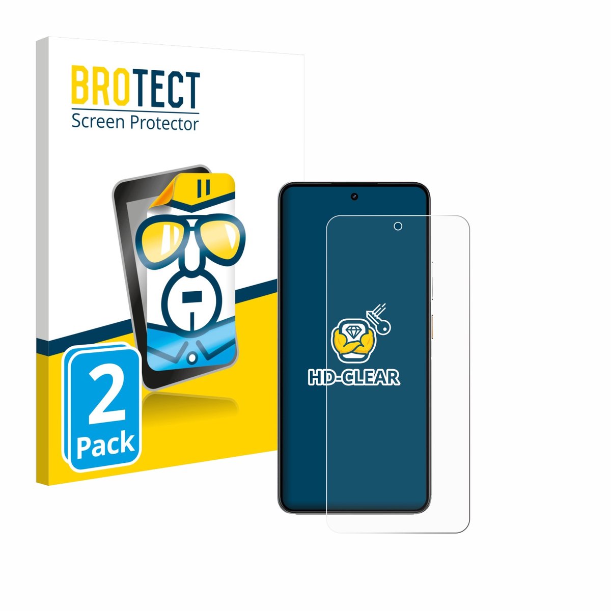 BROTECT - Screenprotector voor realme P3 5G - Folie Beschermfolie transparant 2 Stuks