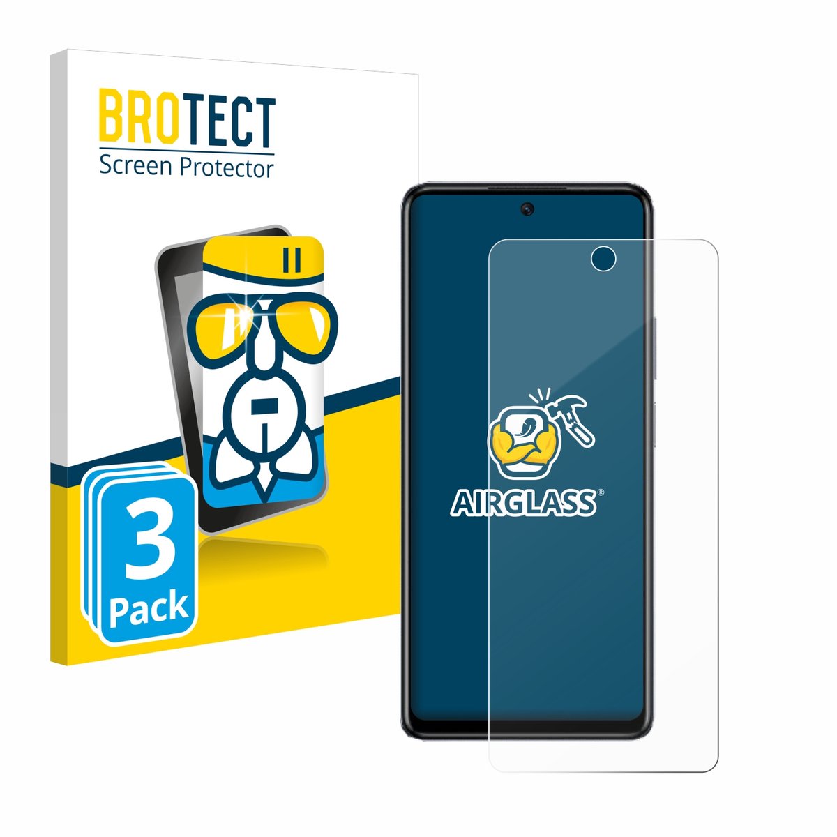 Screenprotector 3 Stuks voor Infinix Hot 40 Pro Beschermglas transparant