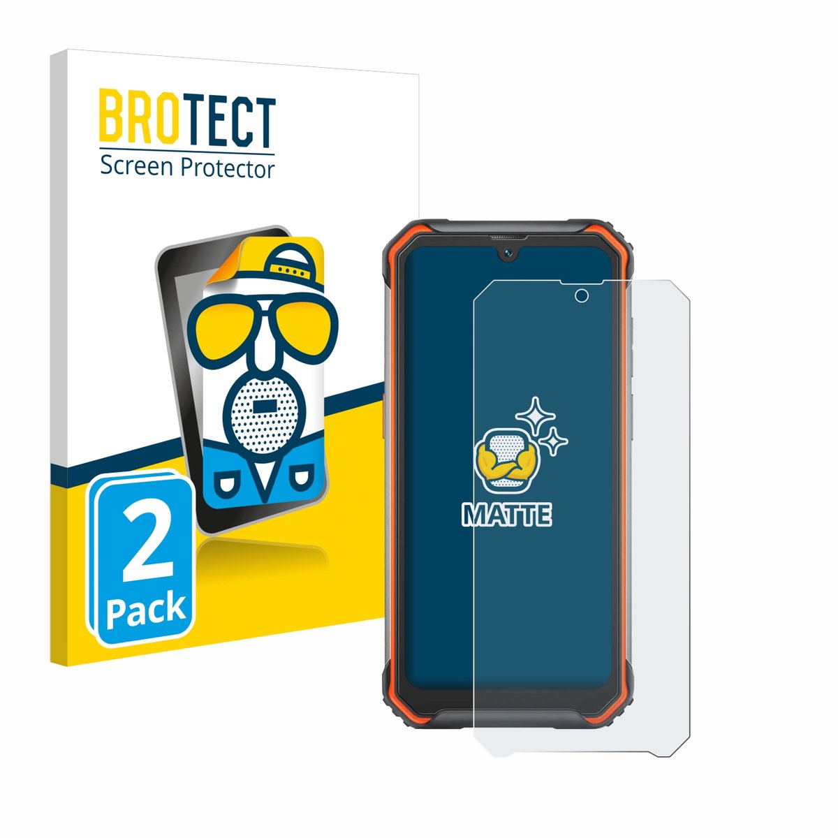 BROTECT - Screenprotector voor Blackview BV7200 - Folie Beschermfolie matte 2 Stuks