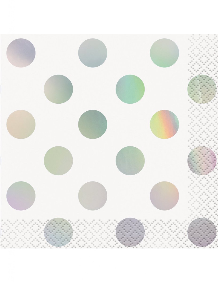 Servetten Iridescent Dots 16 stuks