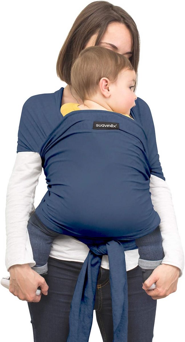 Baby Draagdoek Elastisch Katoenen Jersey Blauw voor Pasgeborenen