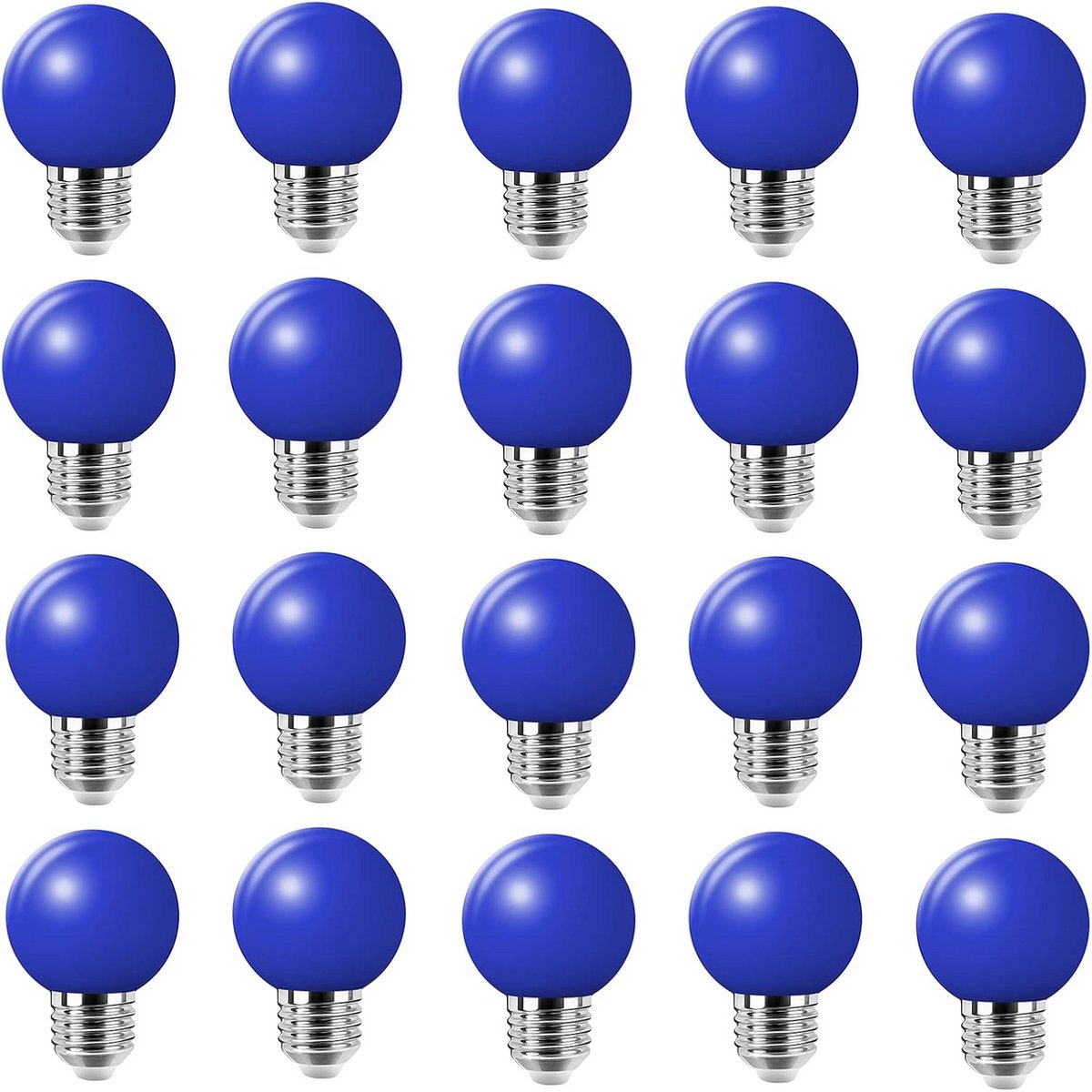 20x Gekleurde LED Lampen E27, 2W Decoratieve Lichtbronnen voor Feest en Sfeer