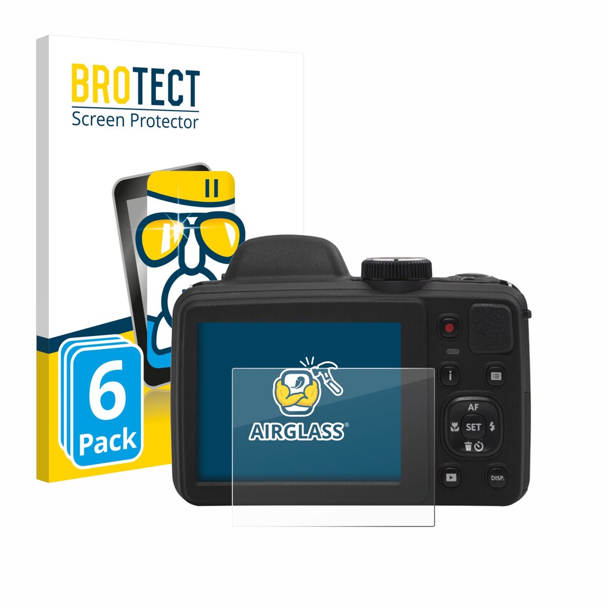 Screenprotector 6 Stuks voor Kodak Pixpro AZ405 Beschermglas transparant