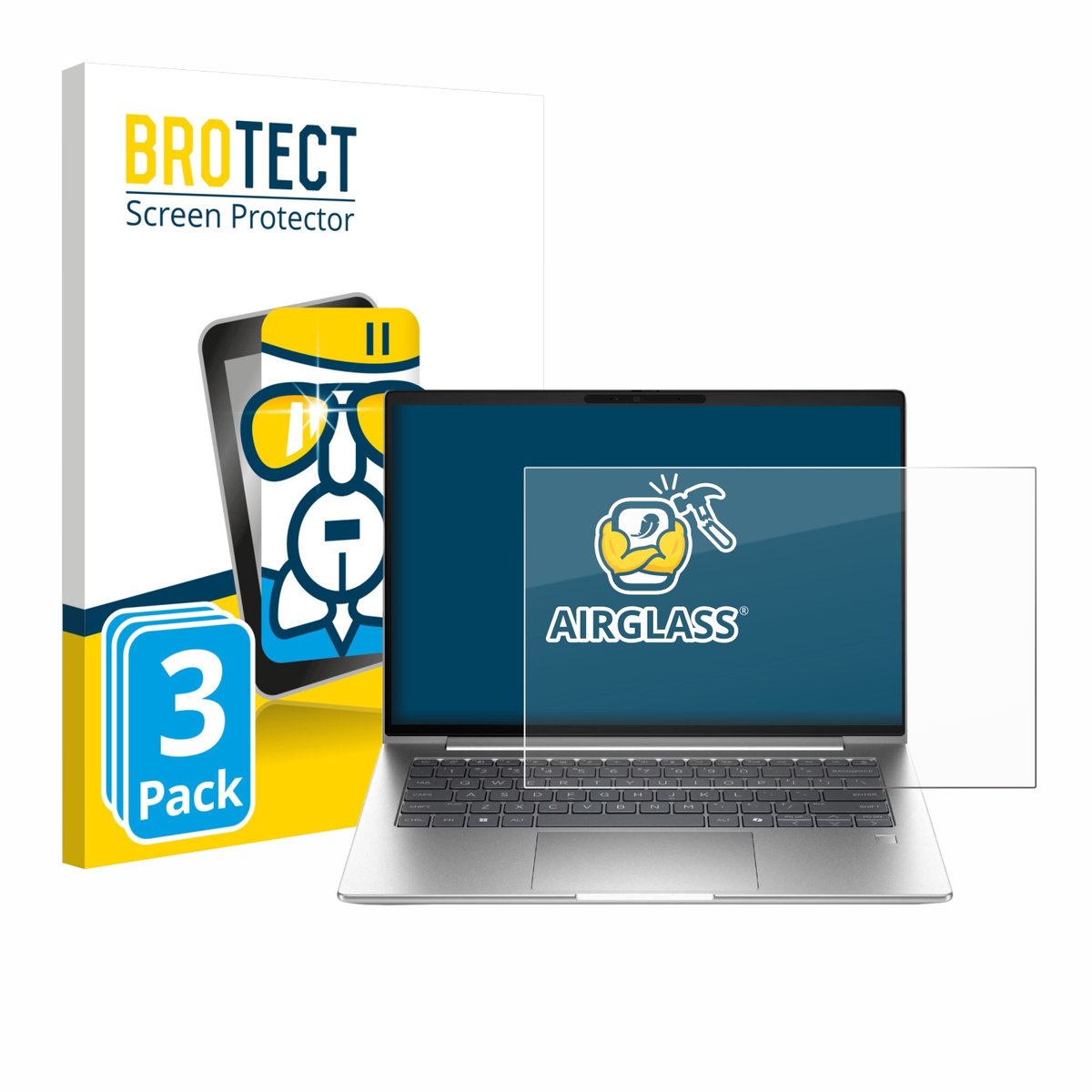 Screenprotector 3 Stuks voor HP ProBook 4 G1a 16" Beschermglas transparant
