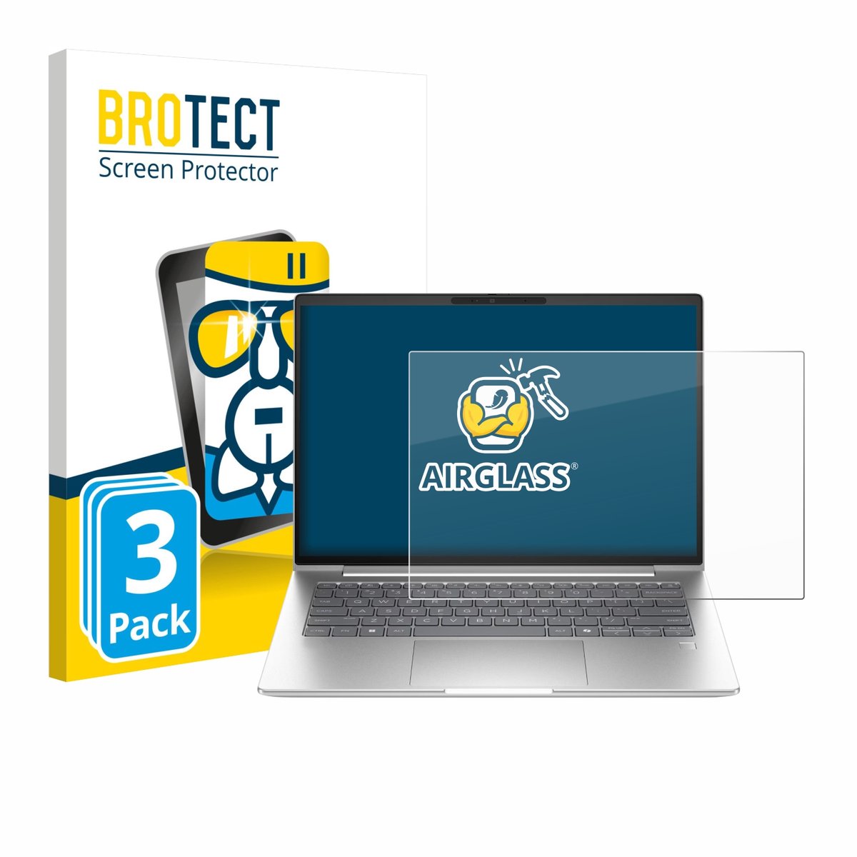 Screenprotector 3 Stuks voor HP ProBook 4 G1a 14" Beschermglas transparant