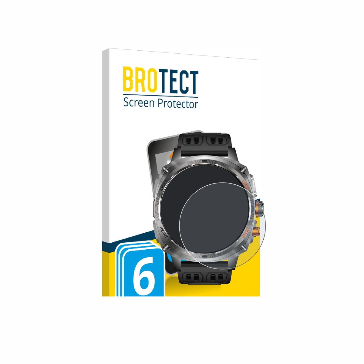 BROTECT - Screenprotector voor Rogbid Titan V 1.75" - Folie Beschermfolie matte 6 Stuks