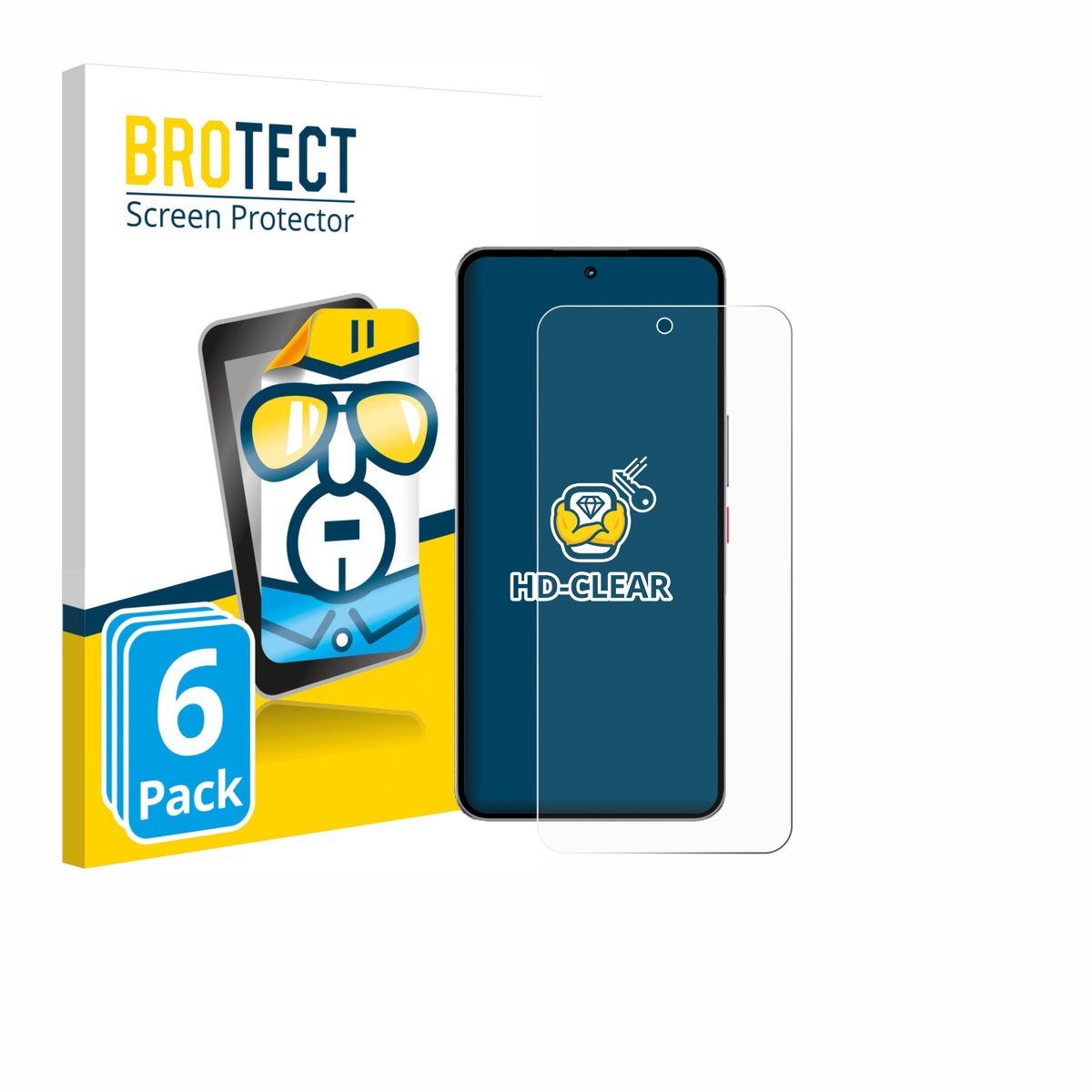 BROTECT - Screenprotector voor Nubia Neo 3 GT 5G - Folie Beschermfolie transparant 6 Stuks