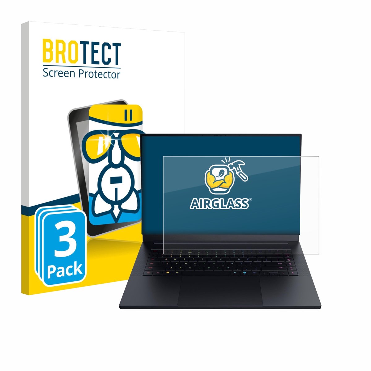Screenprotector 3 Stuks voor Razer Blade 16 2025 Beschermglas transparant
