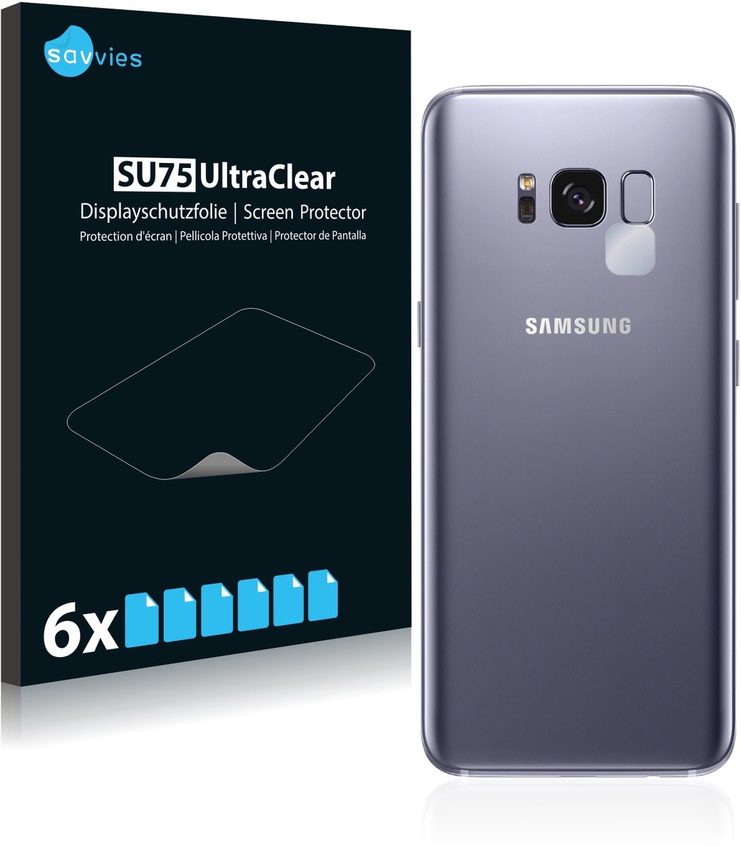 Savvies - Screenprotector voor Samsung Galaxy S8 (ALLEEN Camera Lens) - Folie Beschermfolie transparant 6 Stuks