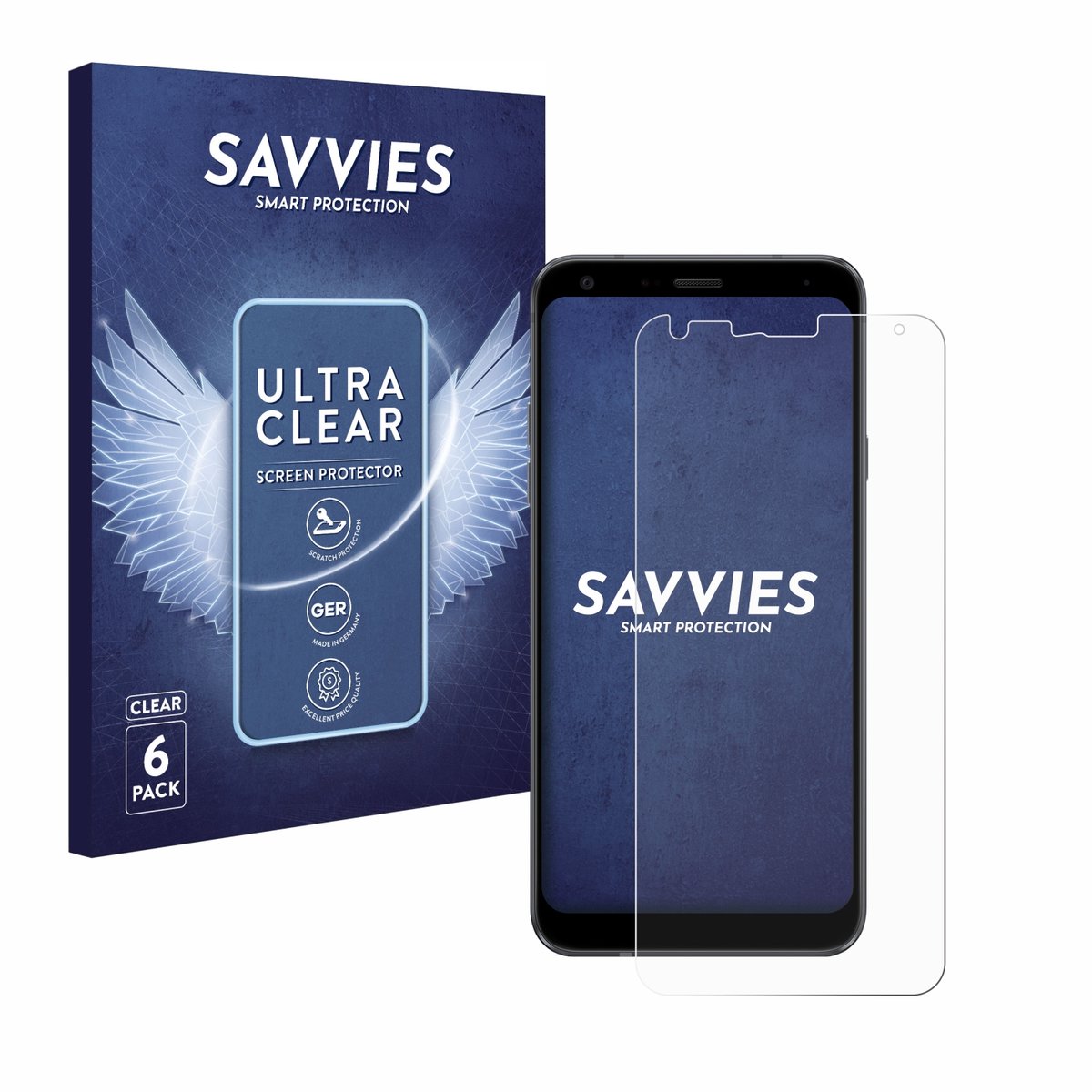 Savvies - Screenprotector voor LG Q7 / LG Q7 Plus - Folie Beschermfolie transparant 6 Stuks