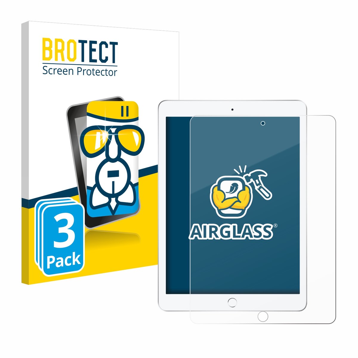 Screenprotector 3 Stuks voor Apple iPad 9.7" 2018 (6. Gen.) Beschermglas transparant
