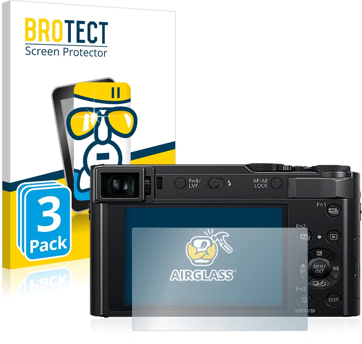 Screenprotector 3 Stuks voor Panasonic Lumix DC-TZ202 / TZ202D Beschermglas transparant