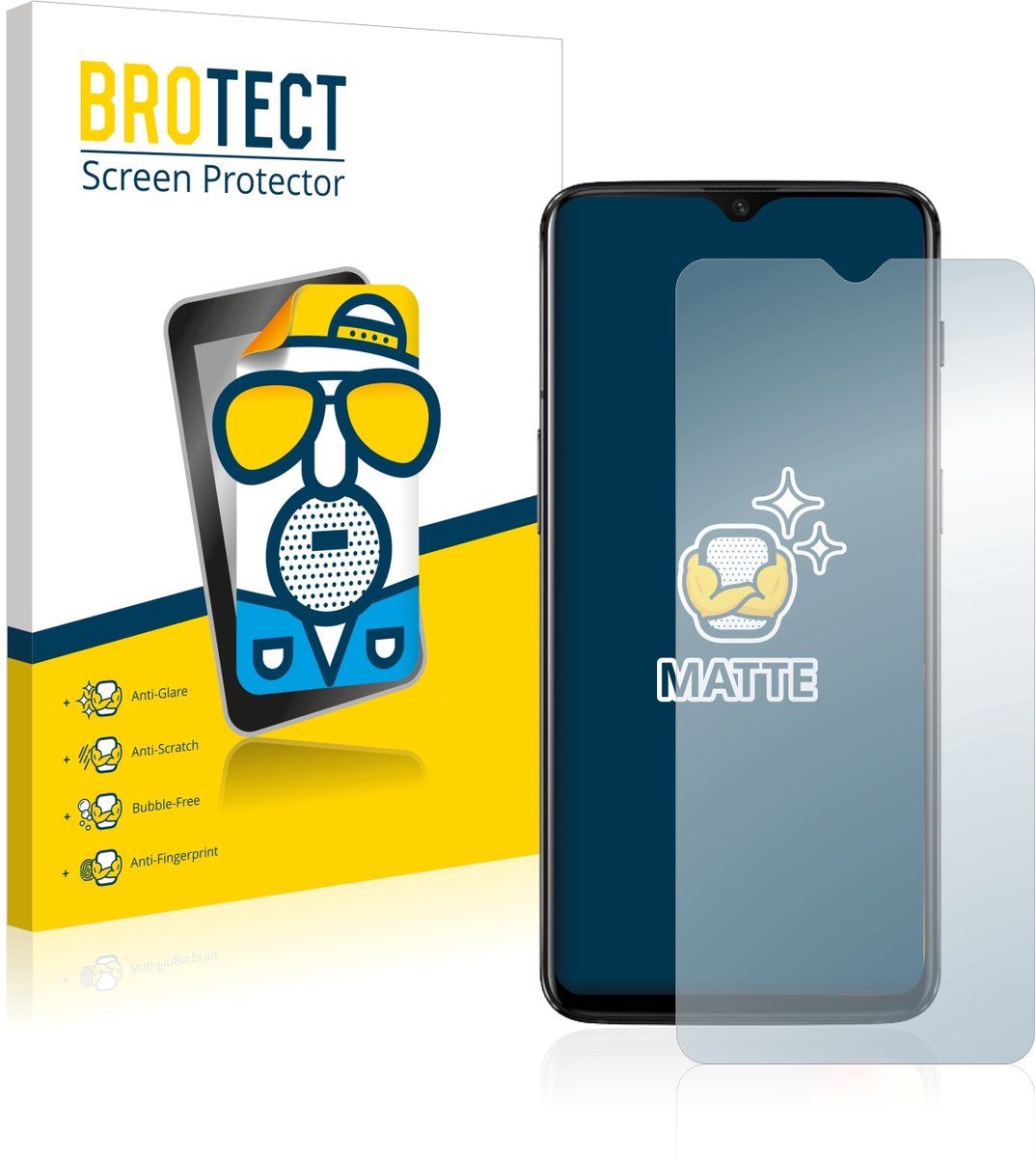 BROTECT - Screenprotector voor OnePlus 6T / OnePlus 7 - Folie Beschermfolie matte 2 Stuks