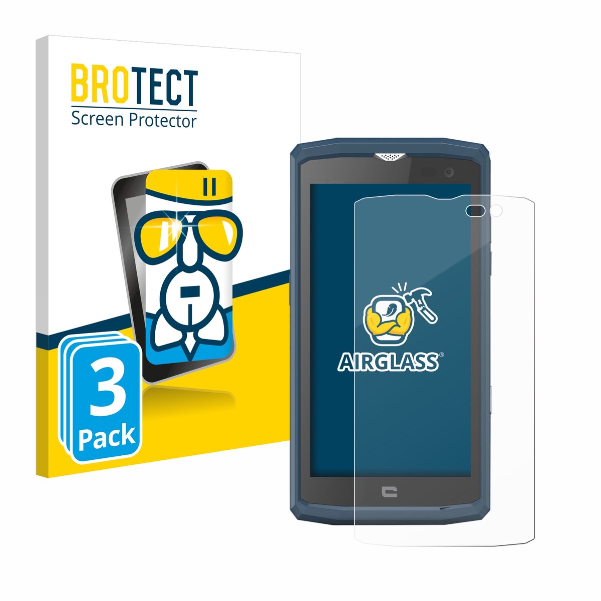 Screenprotector 3 Stuks voor Crosscall Core X3 Beschermglas transparant