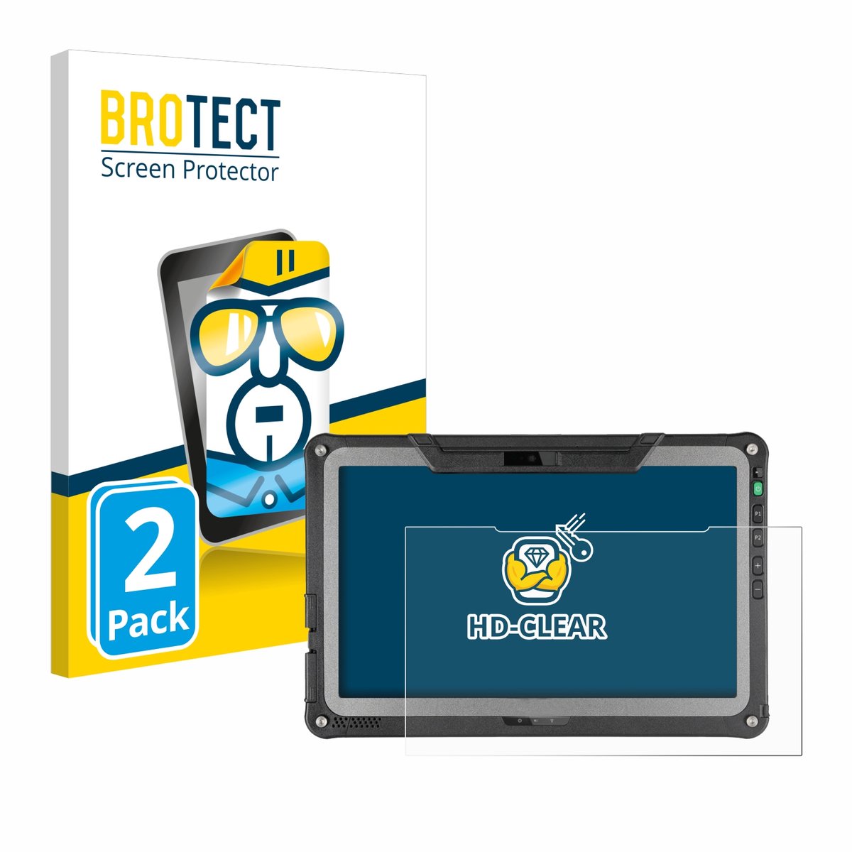 BROTECT - Screenprotector voor Getac F110 G6 - Folie Beschermfolie transparant 2 Stuks