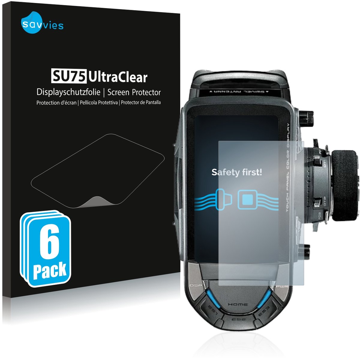 Savvies - Screenprotector voor Futaba 10PX - Folie Beschermfolie transparant 6 Stuks
