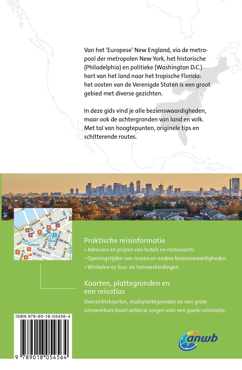 ANWB Wereldreisgids - Verenigde Staten oost - back cover
