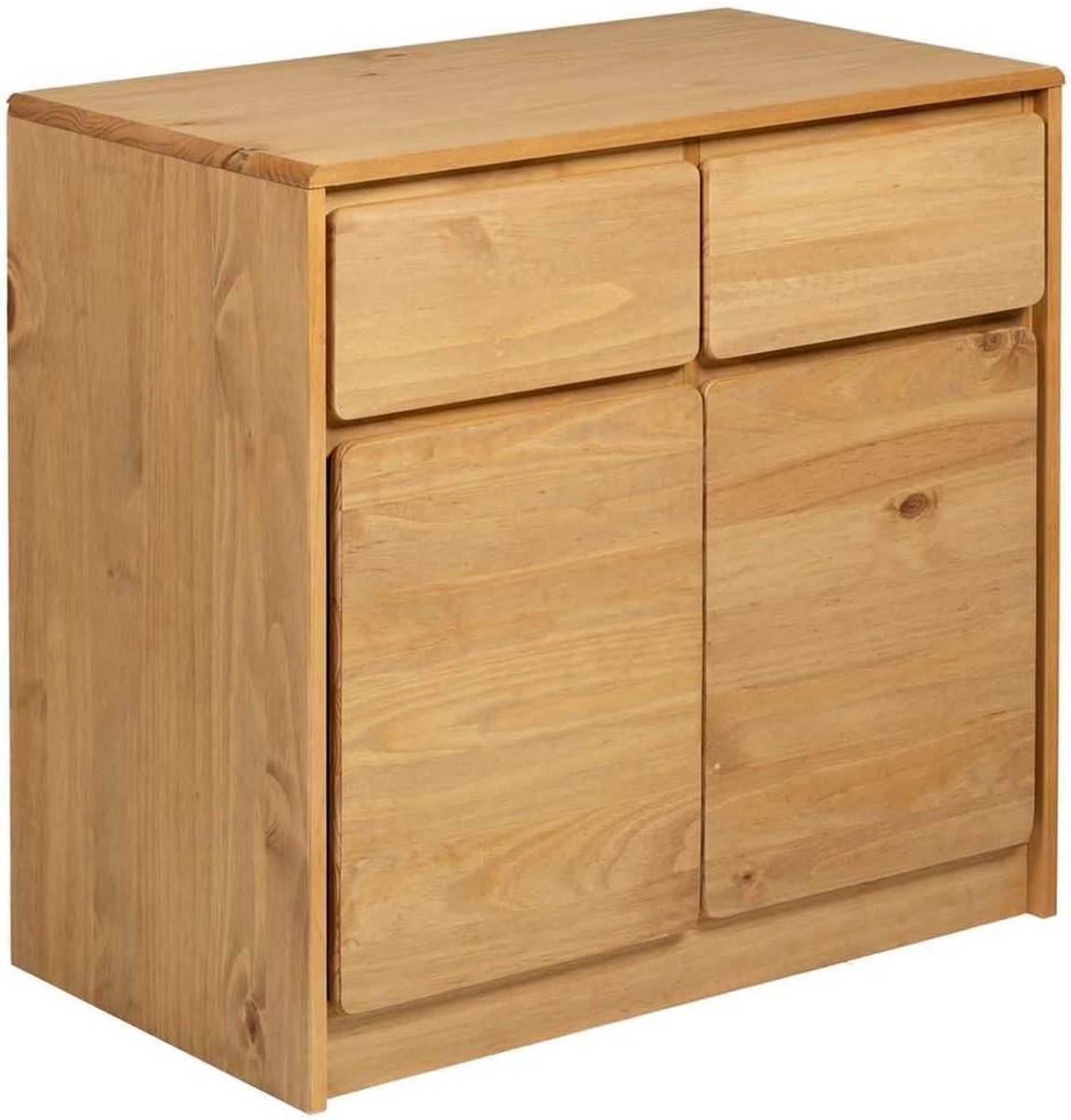 Dressoir Kast van Massief Grenenhout - Eikenkleurig Dressoir voor Woonkamer of TV-meubel