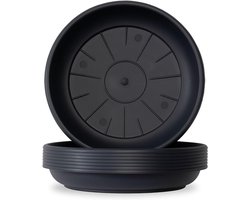 Weedness Schotel rond Domus 14 cm zwart - Duurzaam bord voor kleine planten