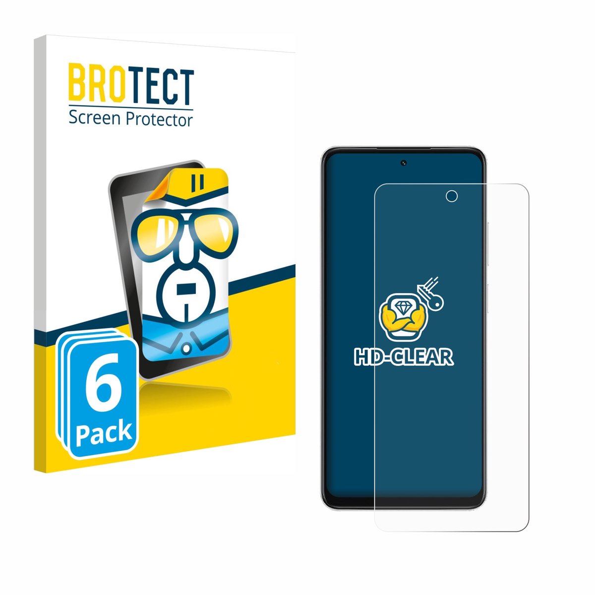 BROTECT - Screenprotector voor Oppo A5x - Folie Beschermfolie transparant 6 Stuks