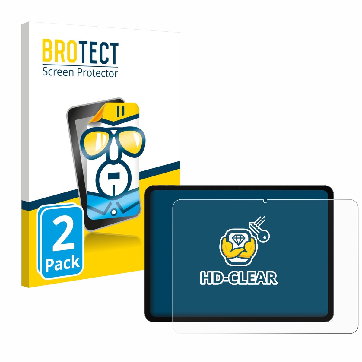 BROTECT - Screenprotector voor OnePlus Pad Go 2 - Folie Beschermfolie transparant 2 Stuks
