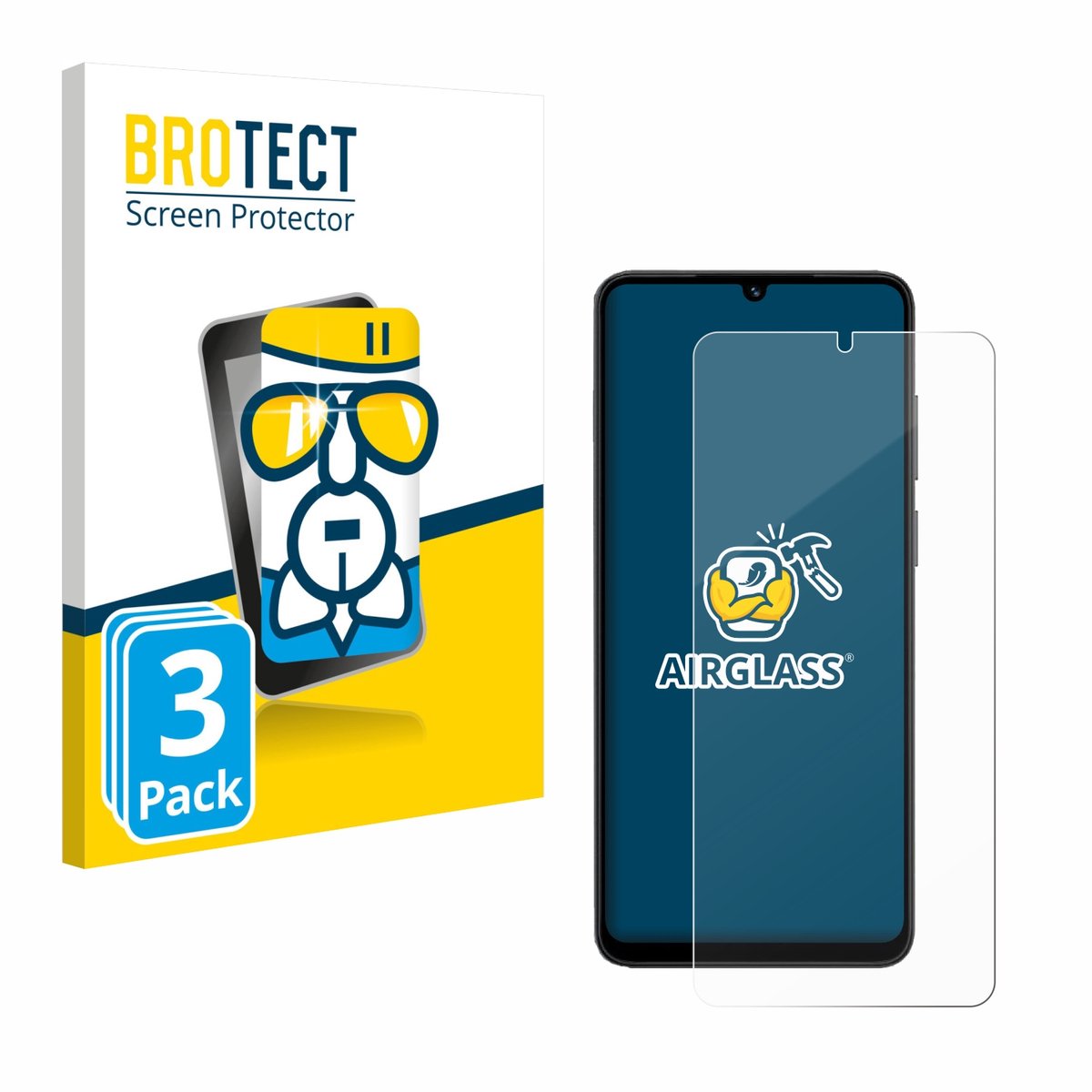 Screenprotector 3 Stuks voor Honor X5c Plus Beschermglas transparant