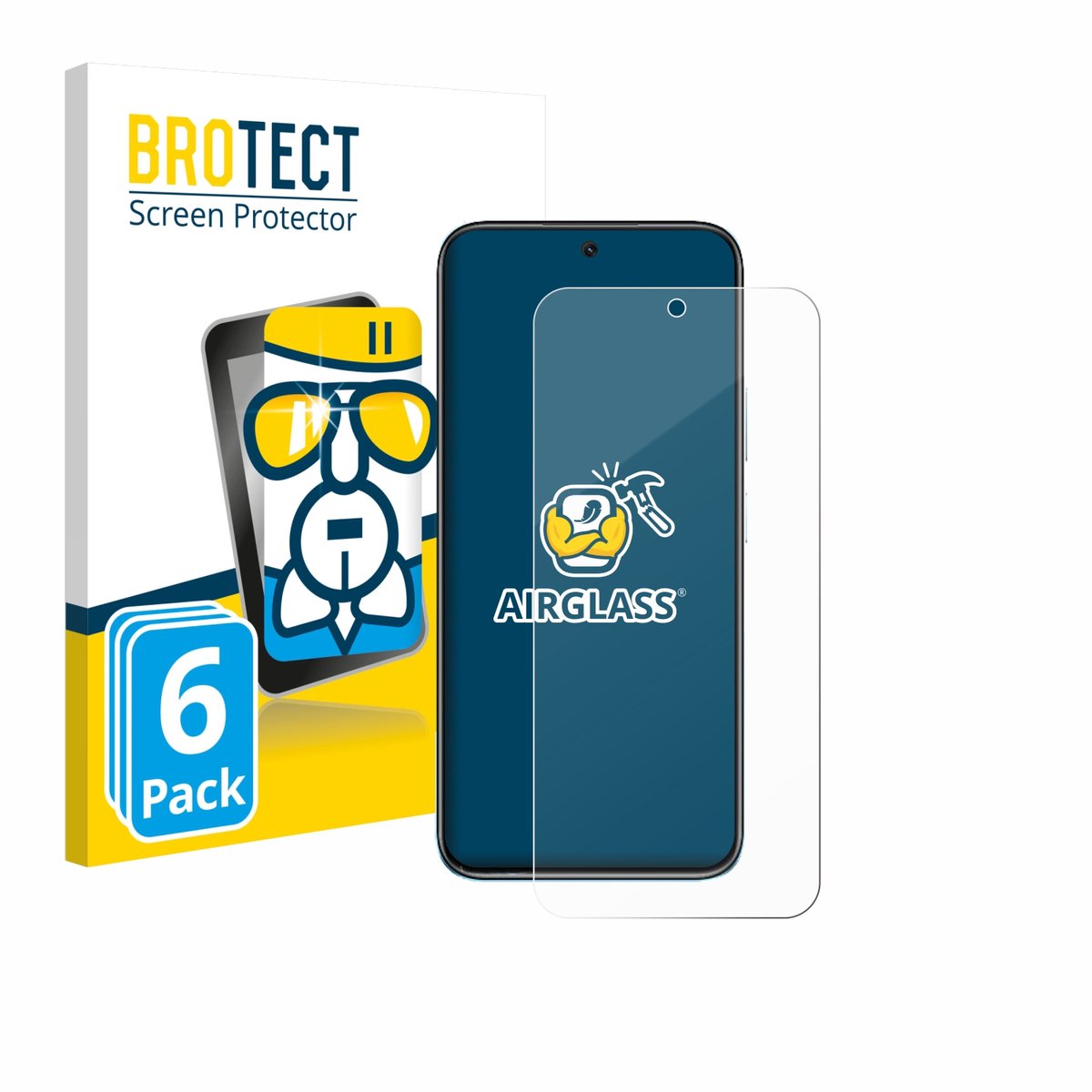 Screenprotector 6 Stuks voor realme Narzo 90X Beschermglas transparant