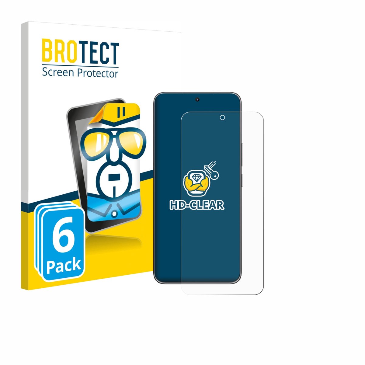 BROTECT - Screenprotector voor Honor X60 GT - Folie Beschermfolie transparant 6 Stuks