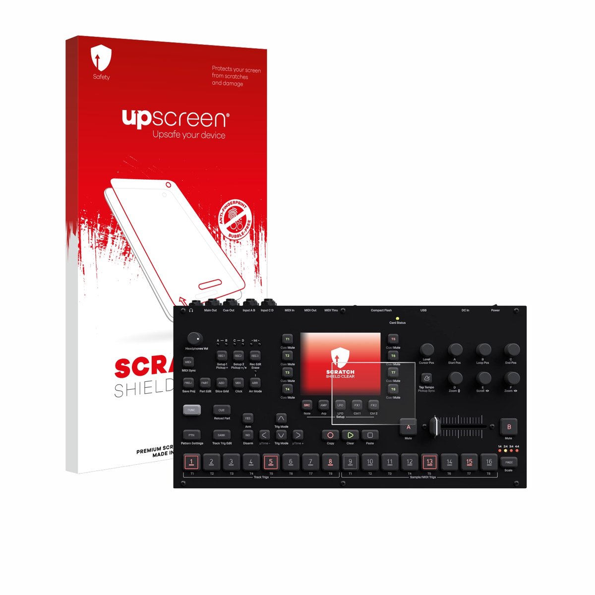 upscreen - Screenprotector voor Elektron Octatrack MKII - Folie Beschermfolie transparant
