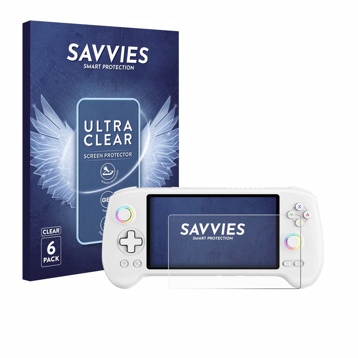 Savvies - Screenprotector voor Anbernic RG557 - Folie Beschermfolie transparant 6 Stuks