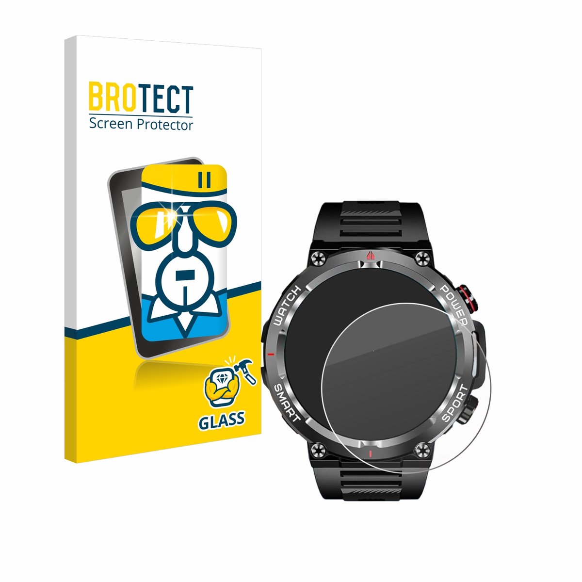 BROTECT - Glas Screenprotector voor Blackview W50 1.39" - Gehard Beschermglas 9H