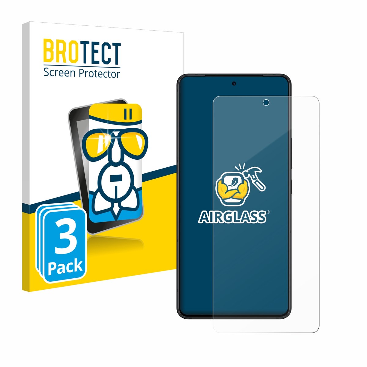 Screenprotector 3 Stuks voor ASUS ROG Phone 9 Beschermglas transparant