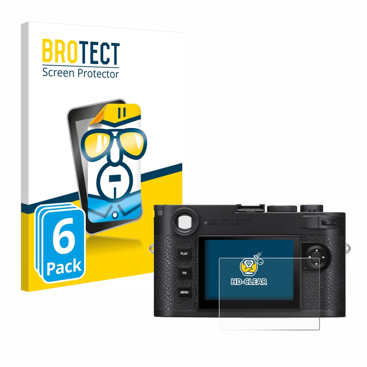 BROTECT - Screenprotector voor Leica M11 - Folie Beschermfolie transparant 6 Stuks