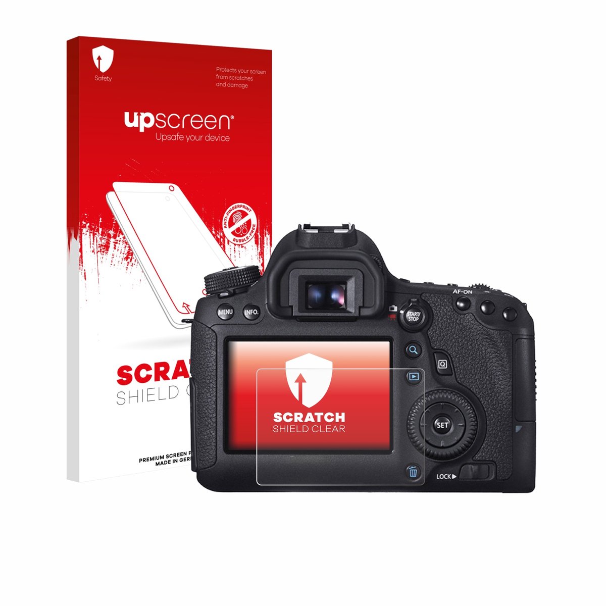 upscreen - Screenprotector voor Canon EOS 6D - Folie Beschermfolie transparant