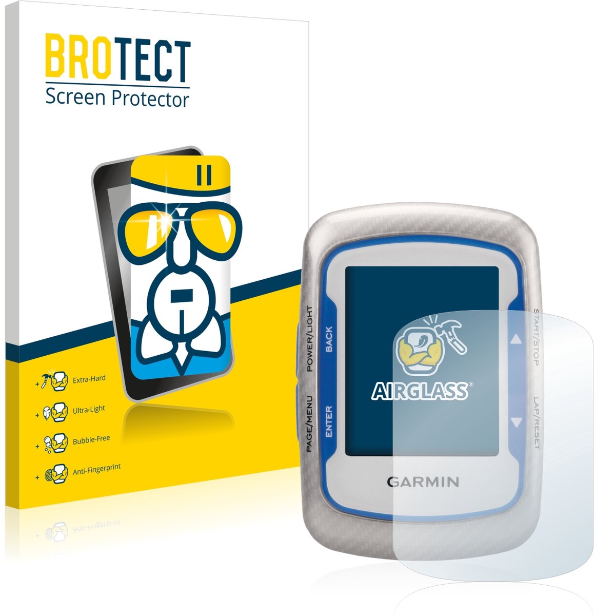 Screenprotector voor Garmin Edge 500 Beschermglas transparant