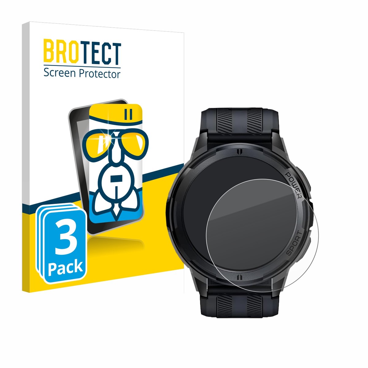 Screenprotector 3 Stuks voor Oukitel BT10 1.43" Beschermglas transparant