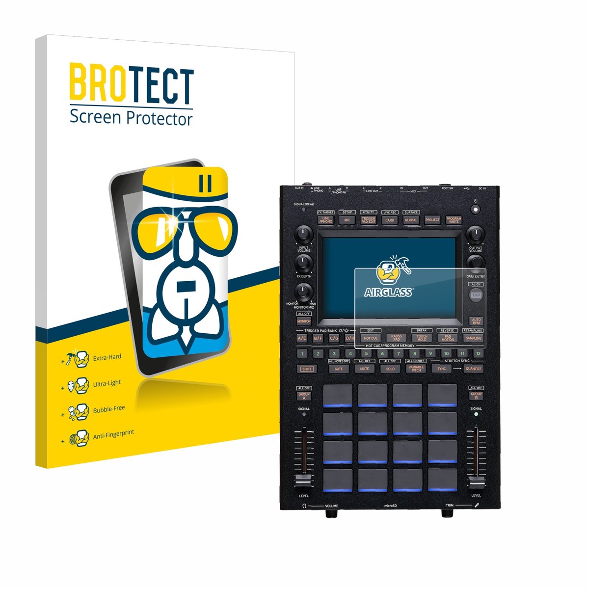 Screenprotector voor KORG KAOSS Replay Beschermglas transparant