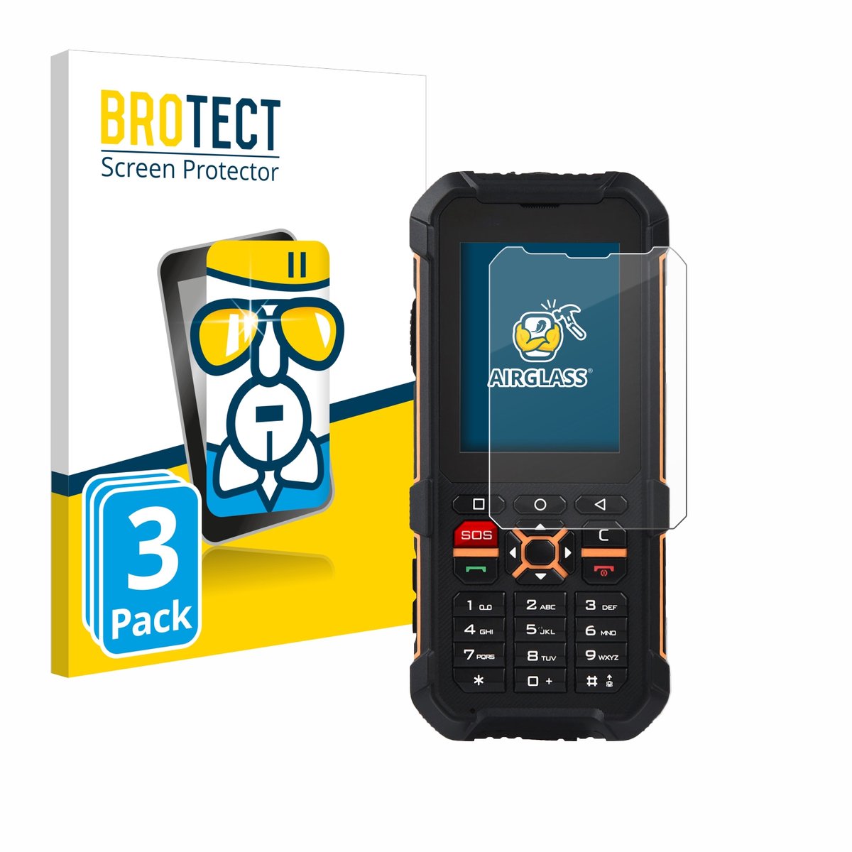 Screenprotector 3 Stuks voor RugGear RG170 Beschermglas transparant