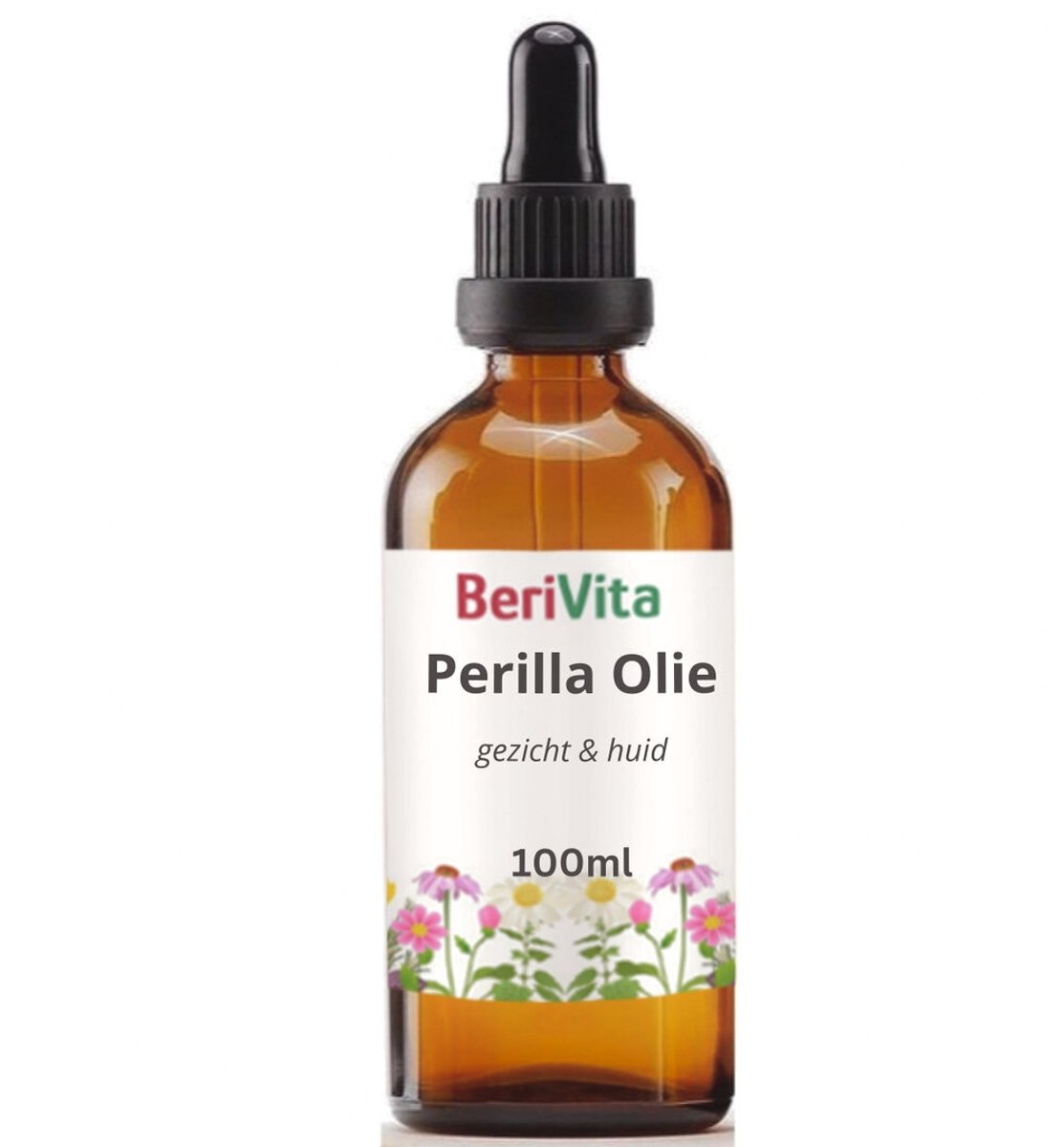 Perilla Olie 100ml Pipetfles Glas - Puur en Koudgeperst - Onbewerkte Shiso Huidolie